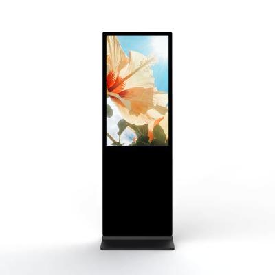 China Indoor 55 inch Dual sided screen Lcd digital signage kiosk floor standing hot sexy bf video player advertising interactive screen for sale