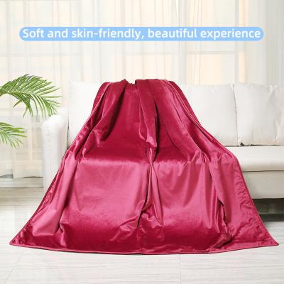 China Rechargeable Heating Pad Graphene Electric Heating Throw Blanket Washable for sale