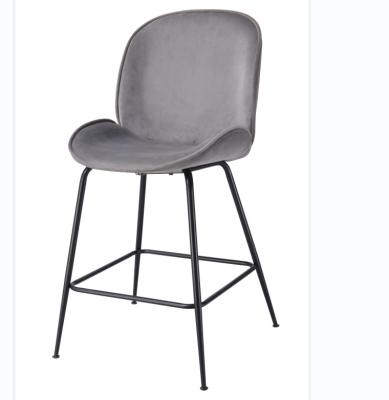 China Super Comfortable Modern Luxury Leather Velvet Metal Bar Stool High Waist Bar Chair Barstool Bar Stool For Bar for sale