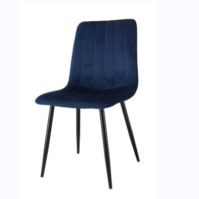 China Modern Cheap Modern Single Fabric Velvet Hotel Restaurant Dining Chair Black Snail Leg Dining Chair for sale