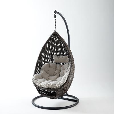 China Other Rattan Outdoor Indoor Wicker Garden Furniture Chairs Adult Patio Swings Hanging Egg Swing Chair for sale