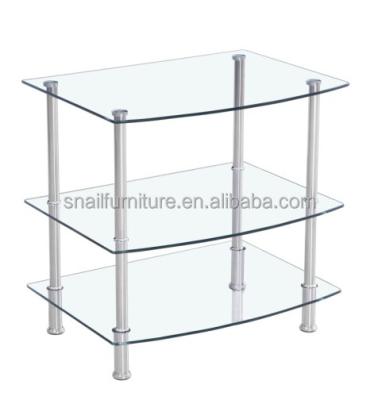 China (Size)Adjustable Simple Metal Leg Glass TV Stand Cheap Furniture For Sale for sale