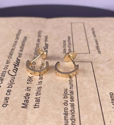 China 10mm Love 18k Yellow Gold Earrings Solid 18k Gold Earrings Pure 18k Gold Earrings for sale