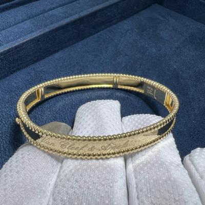 China Van Cleef Arpels Accesorios de oro sólido 18k Oro amarillo PerléE Brazalete de firma en venta