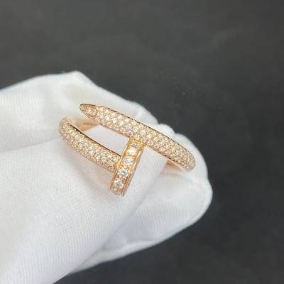 China Minimalist Custom Size Solid 18k Gold Juwelen Luxe 18k Gold Ring Vrouwen Te koop