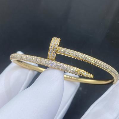 China Custom Diamond 18k Gold Bracelet 0.34CT Cartier Jewelry Bracelet With VVS Diamonds for sale