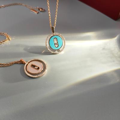 China Customized 18K Gold Accessories Real Diamond 18k Solid Gold Necklace for sale