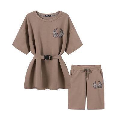 China Wholesale Custom Casual Clothing Manufacturer Summer Women Short Set T-shirt Fashion Oversized Shorts Sets Fresh And Airy Set for sale