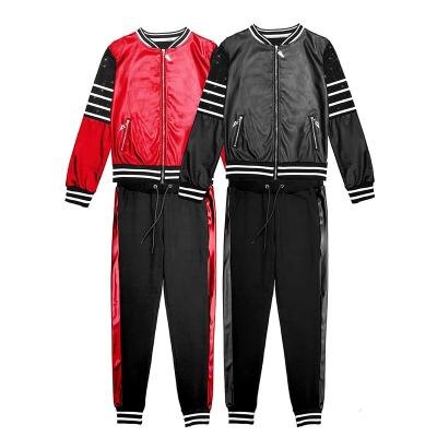 China 2023 fall QUICK DRY sets rhinestone women's two piece set women's jacket 2 piece fall winter fashion women's clothing baseball uniforms for sale