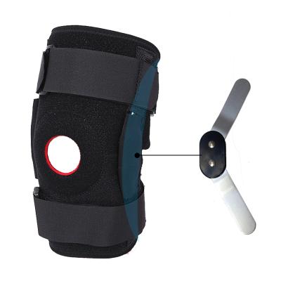 China Orthopedic Pain Relief Strap Adjustable Comfortable Black Knee Brace Open Adjustable Knee Brace for sale