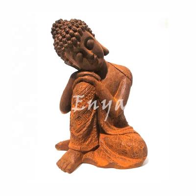 China Deocor Wholesale Traditional Home Outdoor Metal Religious Buddha Garden Sitting Statues for sale