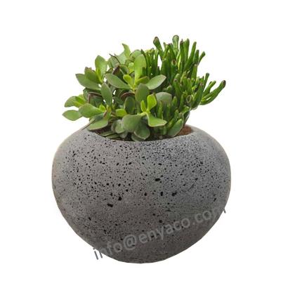 China Wholesale Traditional Pumice Stone Gray Volcanic Rocks Lava Rock Small Bonsai Indoor and Outdoor Pot Flower Pot for sale