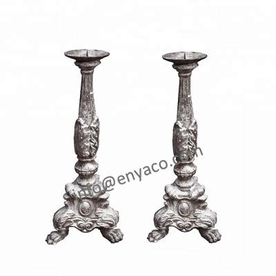 China Home Decoration Vintage Candlestick Candle Holder , Tall Cast Iron Candlestick Candle Holder for sale