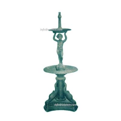 China Traditional Cast Iron Water Fountains for Garden, Angel Water Fountain Outdoor for sale