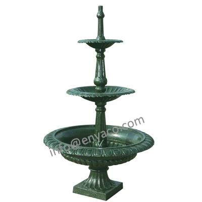 China Rustic Vintage Patio Backyard Iron Casting Three Tiered Water Features Gardens Outdoor Waterfall Fountain Waterfalls for sale