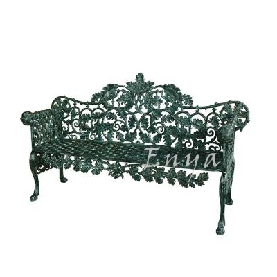 China Wholesale Antique Outdoor Patio Bench China Metal Seating Furniture Cast Iron Garden Benches for sale