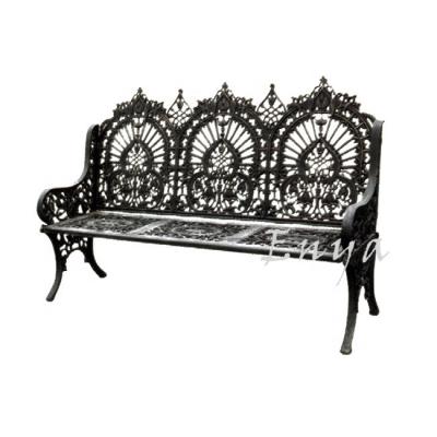 China Victorian Outdoor Garden Park Patio Villa Metal Long Seat Benches Outdoor Cast Iron Garden for sale