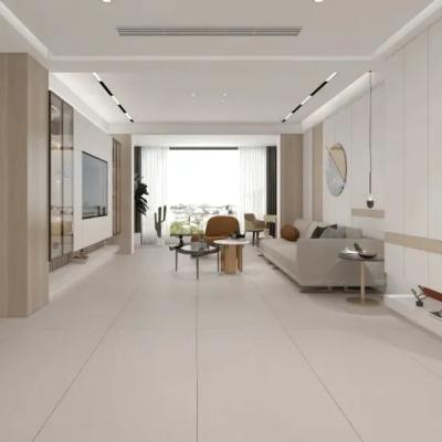 China Modern simple white bathroom tile 750*1500 large tile wall tile living room hotel villa matte soft floor tile for sale