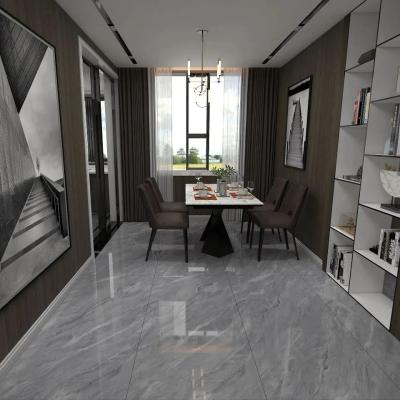 China Minimalist Modern Infinite Continuous Slab Porcelain Marble Body Floor Tile 750*1500mm Full Modern Black Gray Large Pattern Floor Tile for sale