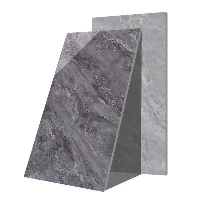 China Modern White Marble Effect Polished Porcelain Travertine Tiles 600x1200 Natural Marble Looks Gray Ceramic Glazed Tiles for sale