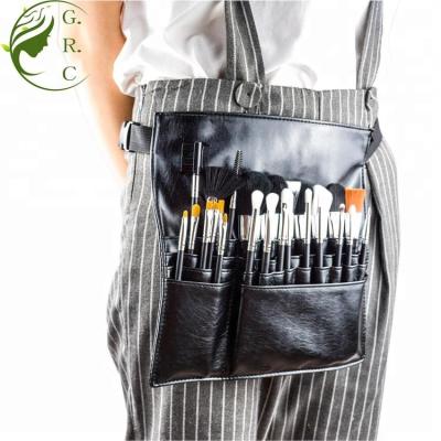 China Angular Blush 25Pcs Apron Holder Leather Bag Foldable Makeup Brush Cosmetic Belt à venda