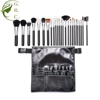 China Angular Blush Professional 25pcs Travel Gift Brush Maquillaje Brushes Nylon Makeup Set Brushes Makeup Set Sample With Foldable Belt Bag Package for sale