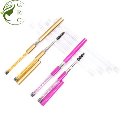 China Shiny Plastic Mascara Brush Handle Mascara Brush For Eyelash Extension Brush Disposable Cosmetic Brush Mascara Wand With Cap Te koop