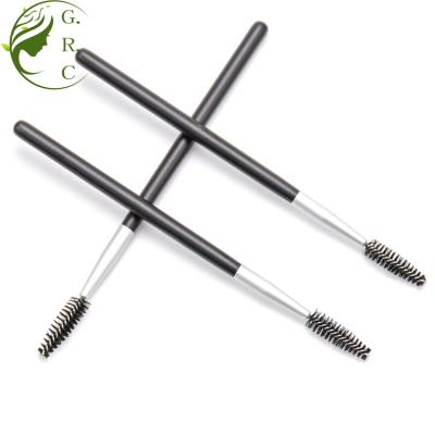 中国 Angular Blush In Stock Makeup Stainless Steel Mascara Wands Applicator Disposable Side Spoolie Eyelash Brush One 販売のため