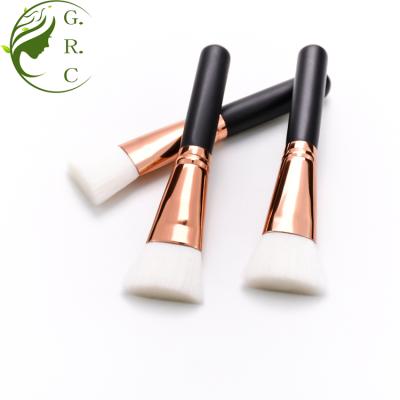 中国 Flat Brush Manufacturers China Customized Luxury Rose Gold Make-Up Makeup Brushes Private Label Free Samples Synthetic Hair Blush Brush 販売のため