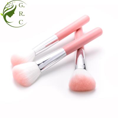 China Smudge brush quality hot sale hair makeup cosmetics pink kabuki powder blush brush for sale