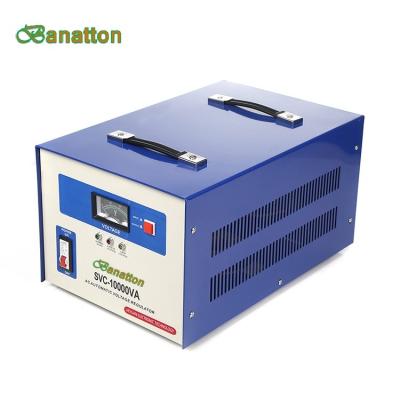 China Office / Home 1 Year Warranty 10kva Single Phase Fully Automatic Volt AC 220v Automatic Voltage Regulator for sale