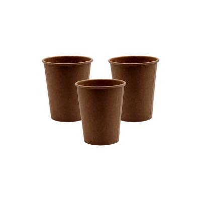 China Party Accessories Open Decoration Paper Cheap Prices 9OZ Shark Color Brown Disposable Paper Cups for sale