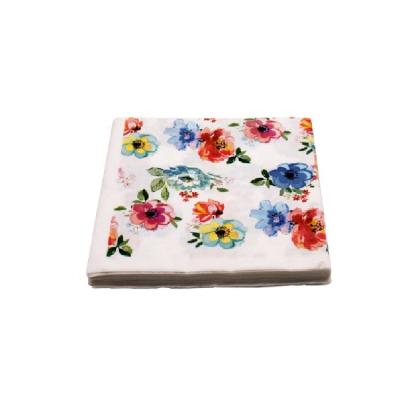 China Elegant Colorful Wedding Decoupage Vantage Flowers Party Dinner Paper Napkin For Wedding for sale