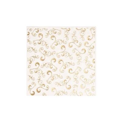 China Gold Foiled Designs Gold Foiled Dots Designs Paper Cocktail Party Disposable Napkins With White Soft for sale