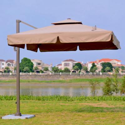 China Market Cantilever Patio Umbrella Modern Outdoor Roman Beach Garden Parasol Cantilever Umbrellas for sale