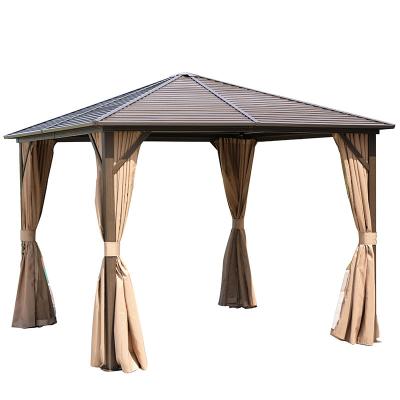 China Water Proof High Quality Luxury Aluminum Outdoor Gazebos Line Polycarbonate Gazebo Pergola for sale