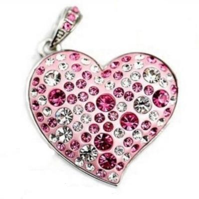 China Pen Jewelry U Disk Metal Love Heart 16GB 32GB USB Flash Drive 2.0 or 3.0 for sale