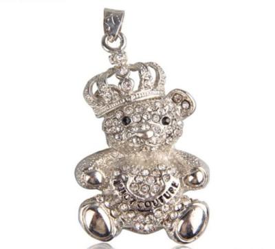 China Pen Christmas / Birthday Promotional Gift USB Flash Drive 2.0 3.0 For Metal + Jewelry 8GB 16GB 32GB Crystal Bear for sale