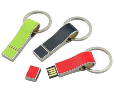 China Wholesale Cheap Price 8GB 16GB 32GB USB 2.0 Pen Best Quality Key Drive Real Leather Chain Capacity Pen for sale