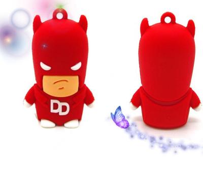 China Silicone PVC Silicone USB Drive Superman 2GB 4GB 8GB Flash USB Pen Driver For Batman for sale