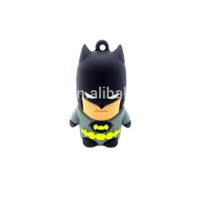 China Wholesale Selling Silicone PVC Tops For Novelty Cartoon Superman 2GB 4GB 8GB USB Pen Driver Cheap Green Silicone USB Stick 2.0 For for sale