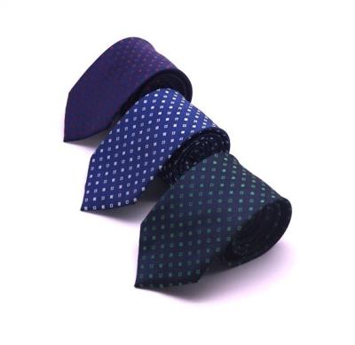 China Low price cheap custom tie woven high quality men's jacquard stripe fashion silk tie for sale