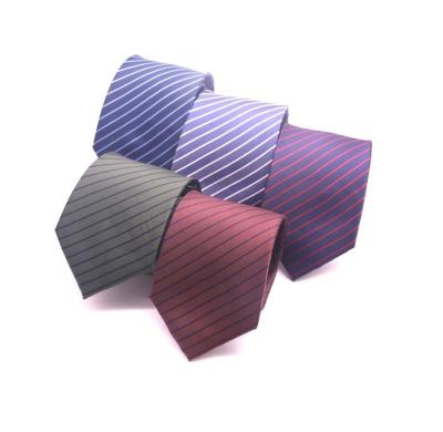 China Wholesale high quality formal tie custom stripe tie stripe business logo business tie for sale