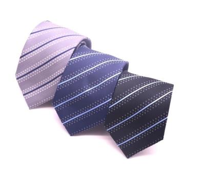 China High quality widely used business tie new type custom logo tie wholesale 2021 stripe men's business tie for sale