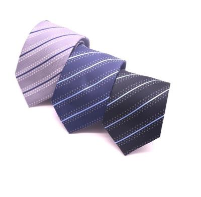 China Custom Stripe Logo Business Tie For Sale High Quality Custom Business Tie Personalized Italian Business Tie for sale