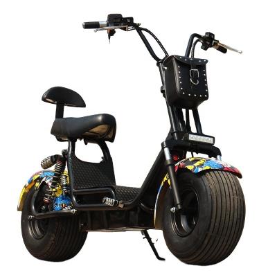 China Citycoco Unisex Electric Scooter 2 Wheels E Sport Motorcycle Fat Tire 1000W 40km/h Fat Wide Tire Bike for sale