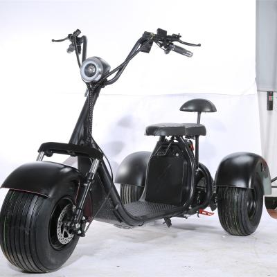 China Steel Tricycle 3 Wheels Electric Scooter With Pedal Fat Tire 1000W/1500W/3000W 3 Wheel Big Speed ​​E Motorcycle Tricycle for sale