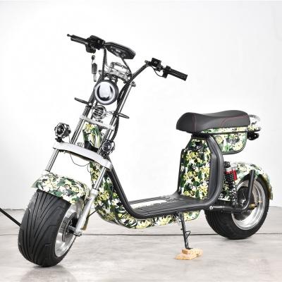 China Citycoco unisex electric scooter fat wheel 60km/h fast speed big wheel aluminum moped motorcycle for sale