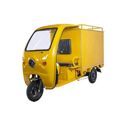 China Passenger car 3 wheel electric tricycle express delivery electric tricycle with closed trolley for sale