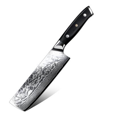 China Viable Design Beauty Damascus Knife Group of Ten Steel Vegetable Handle Nakiri Knife for sale